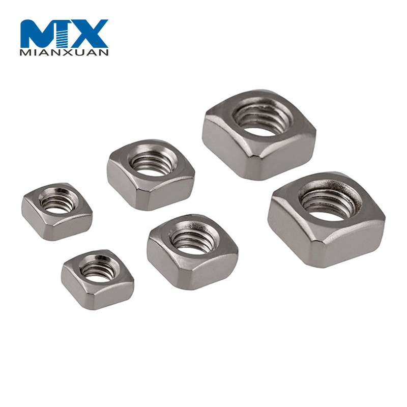 DIN557 Factory Direct Sale DIN557 Square Nuts Carbon Steel Znic Plain M12 with Fast Shipping