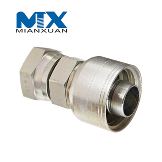 Male Hydraulic Hose Connector with Fastener for Assembly
