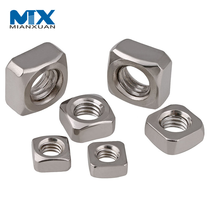 DIN557 Factory Direct Sale DIN557 Square Nuts Carbon Steel Znic Plain M12 with Fast Shipping