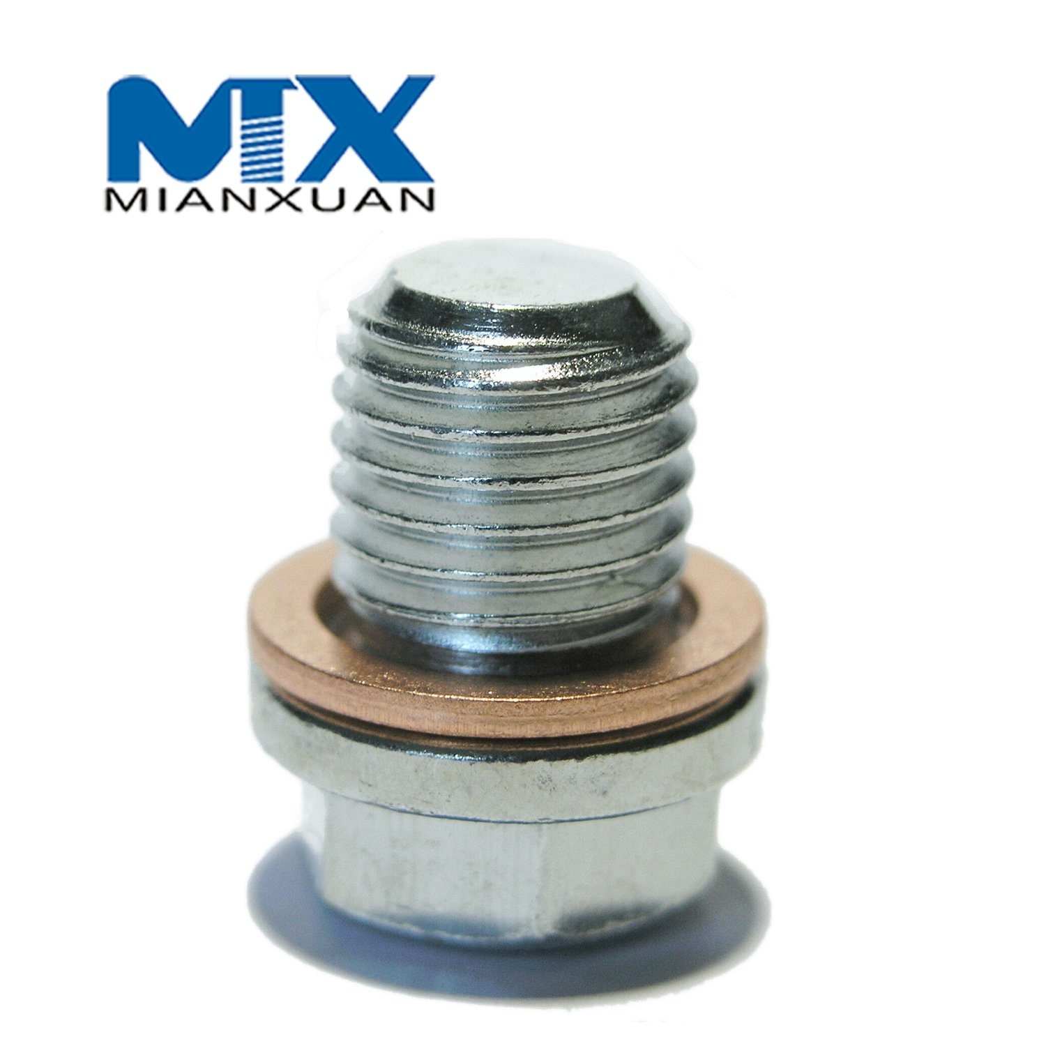 Magnetic Oil Drain Plug Pipe Fitting Hexagon Socket Male Plug Screw Black