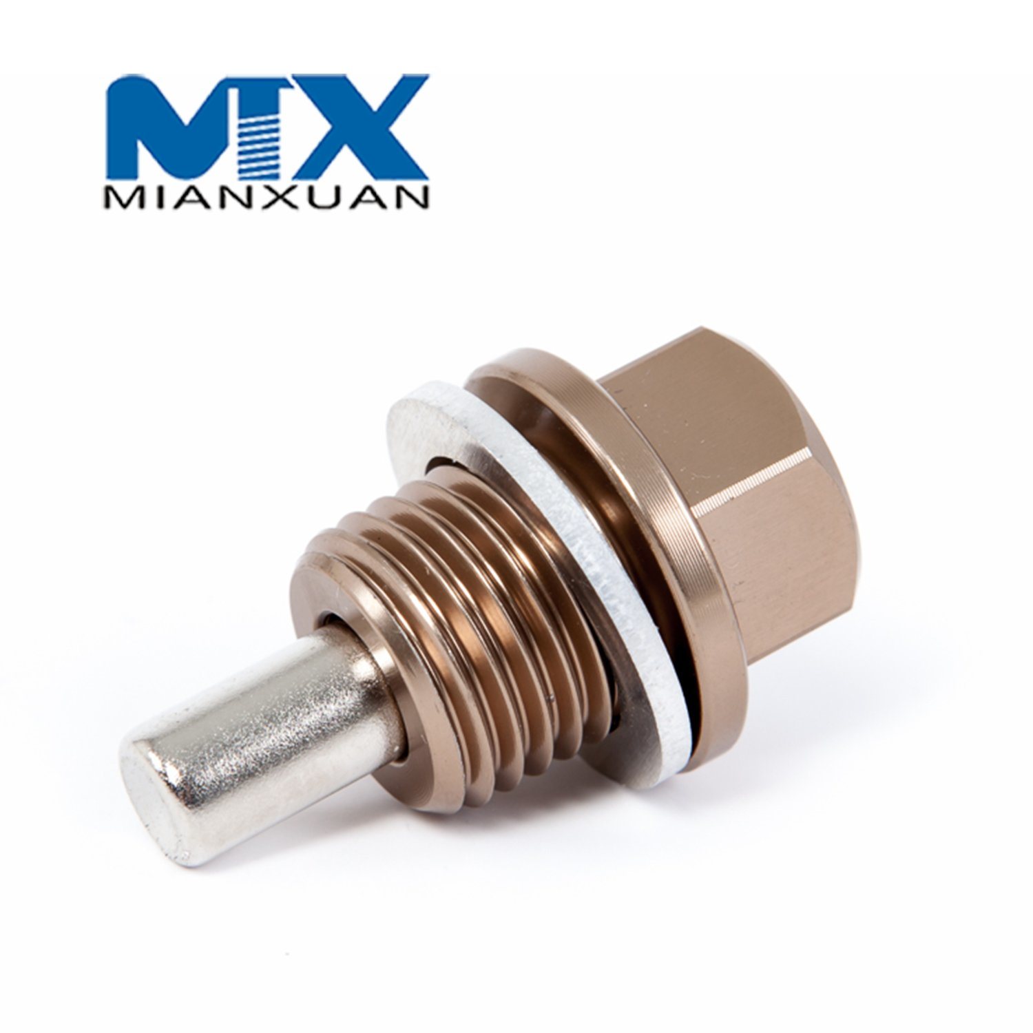 Magnetic Oil Drain Plug Pipe Fitting Hexagon Socket Male Plug Screw Black