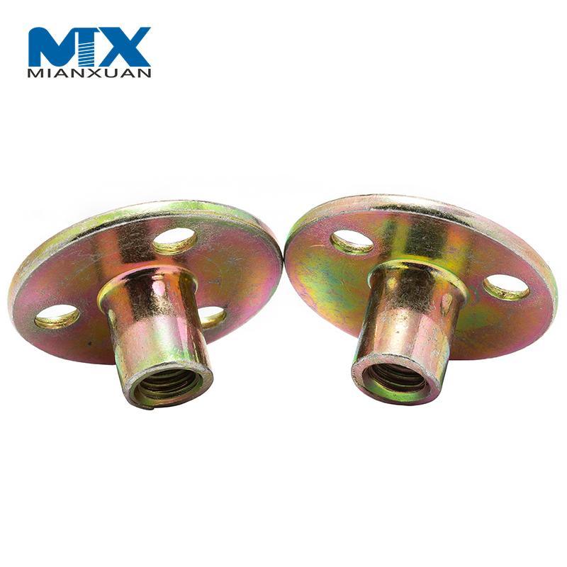 Stainless Steel Roll in Spring Loaded 3 Holes Lock T-Slot Tee Nut
