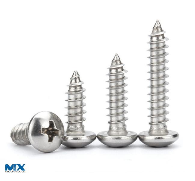 Stainless Steel pH Recessed Round Head Tapping Screws
