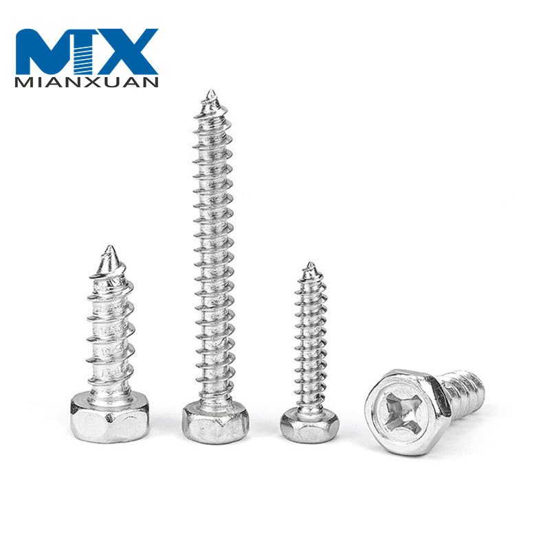 Special Hexagonal Head Plastic Expansion Plugs Galvanized Wood Screws pH