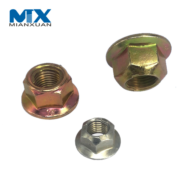 M20 M24 SS304 SS316 All Metal Hex Flange Lock Nut DIN6927