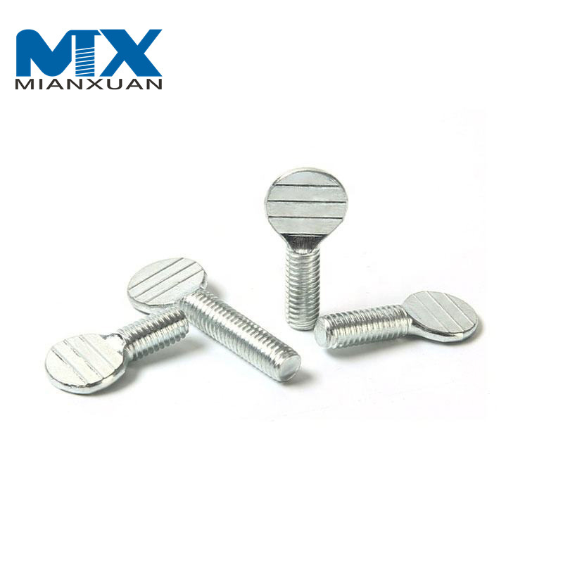 Carbon Steel Galvanized Hand Spade Flat Head Racket Thumb Screw
