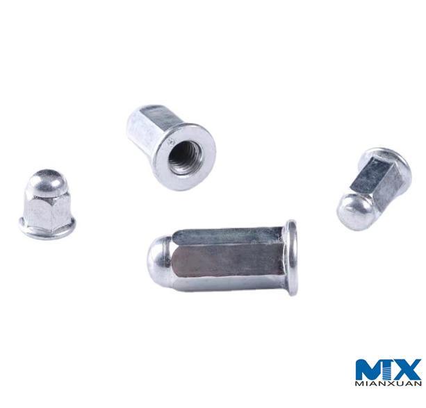 Stainless Steel Hex Flange Nuts with Welded Dome Head