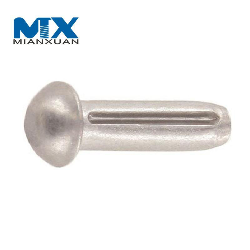 DIN1476 ISO8746 Galvanized Steel Round Head Grooved Pin