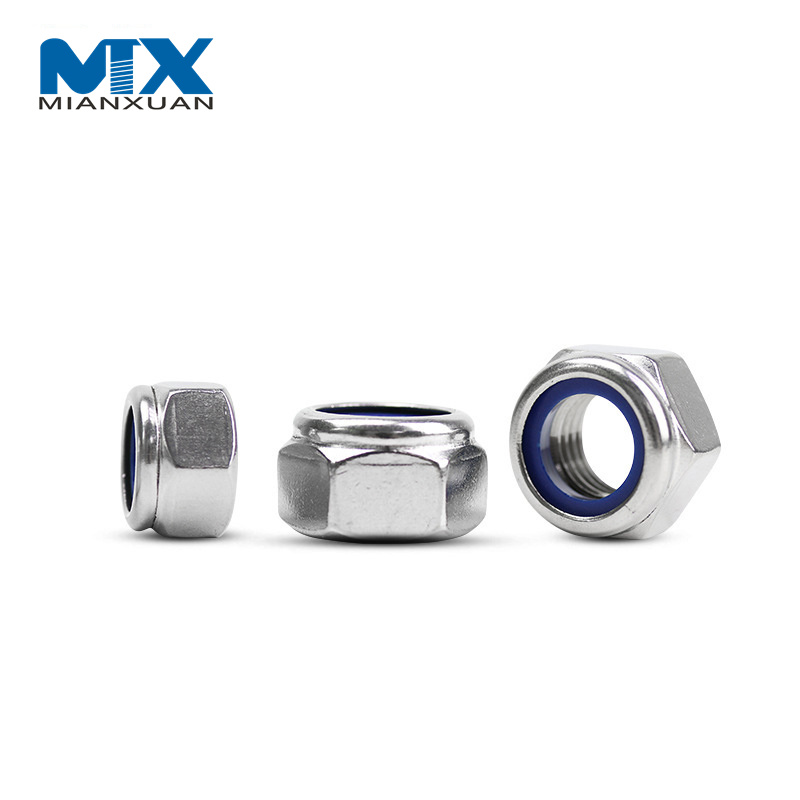 A2 DIN985 Nylon Lock Nuts Inserted Self Locking Hex Nuts