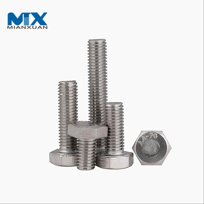 Fasteners Factory Supplier China DIN 933 Carbon Steel Hex Bolt Nut
