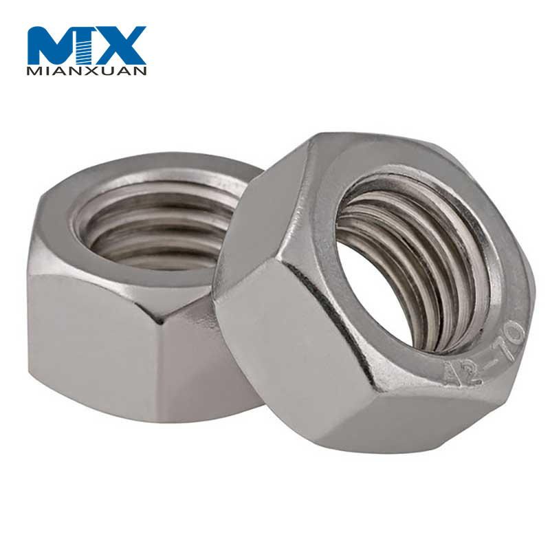 DIN934 SS304 Stainless Steel Hex Nuts M3-5 Machine Hexagon Nut