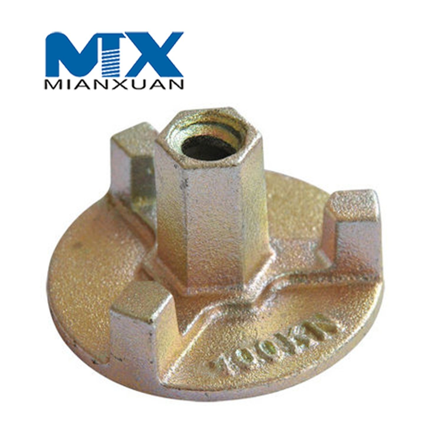 OEM Sand Iron Casting Thread Round Butterfly Tie Rod Wing Nut for Scaffolding Construction Concrete Formwork Accessories
