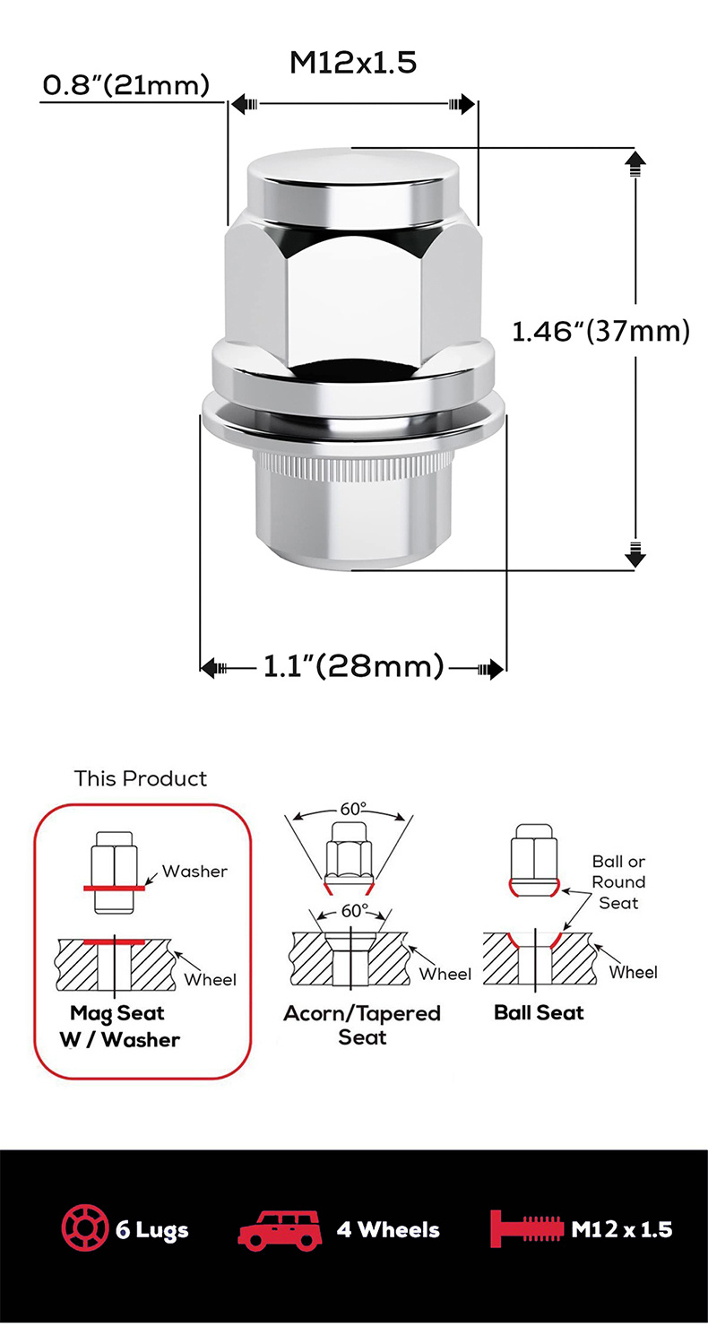 High Strength Gr5 Titanium Alloy 12 Points Hex Flange Nuts for Motorcycle