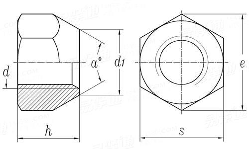 Conical Nut Steel Truck Wheel Lock Nut