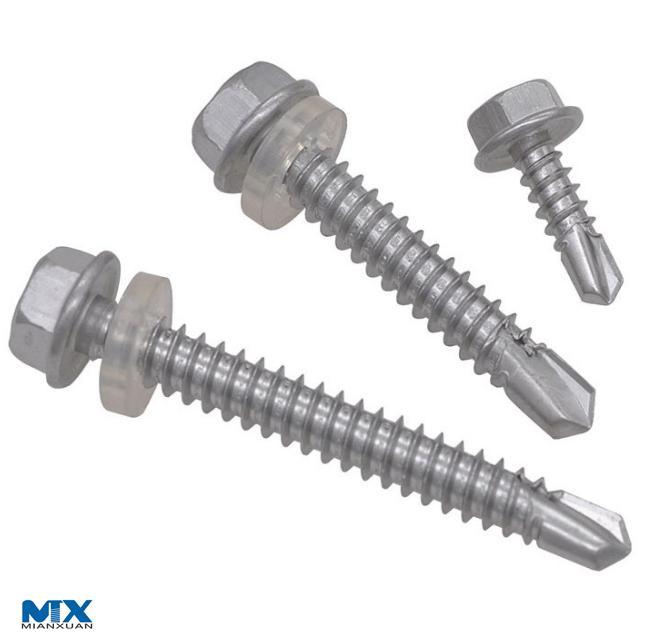 Hexagon Head Drilling Screws with Tapping Screw Thread with Collar