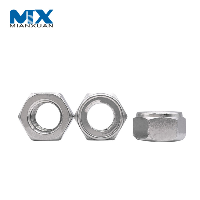 High Quality DIN980m Zinc Plated Hex Metal Self Locking Nut