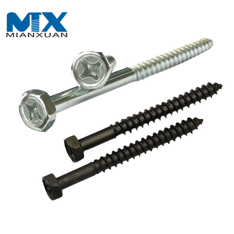 Special Hexagonal Head Plastic Expansion Plugs Galvanized Wood Screws pH