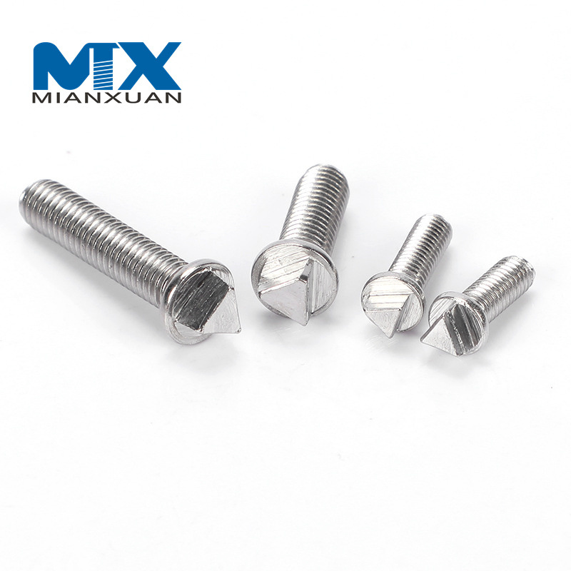 Stainless Steel Plain Polished Triangle Head Anti Theft Bolt