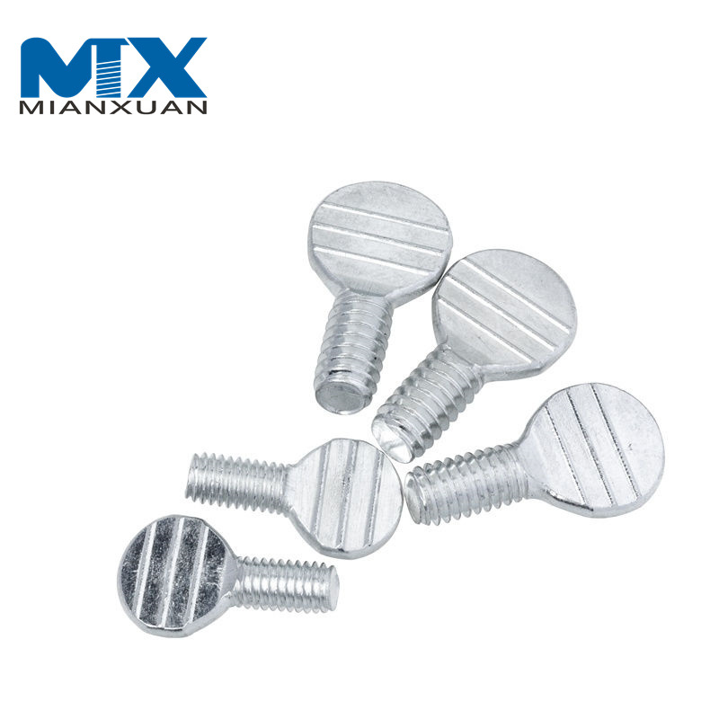 Carbon Steel Galvanized Hand Spade Flat Head Racket Thumb Screw