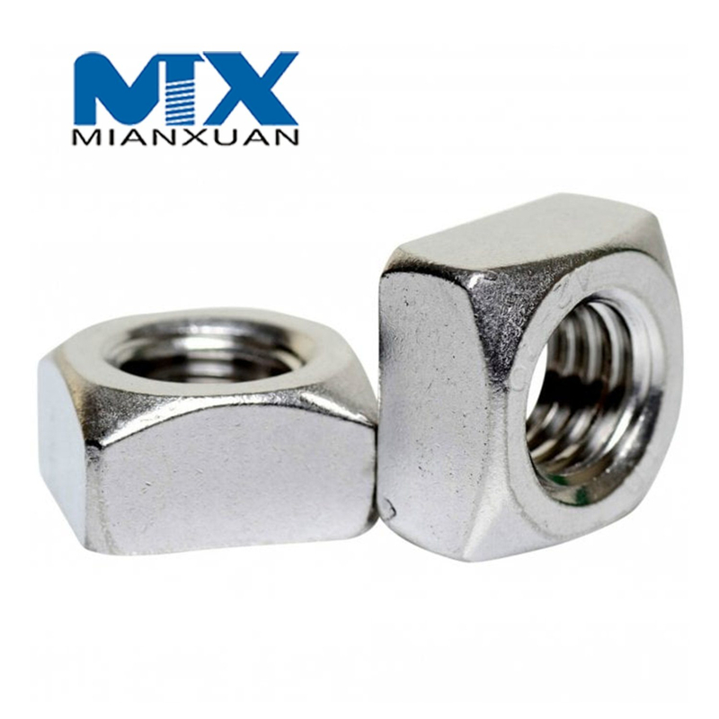 Carbon Steel 4.8 8.8 10.9 12.9 Mild Steel Square Nut DIN 562 557 Squarenut DIN557 DIN562 M12 M14 M16 M20 HDG Hot DIP Galvanized
