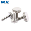 DIN653 SS304 Knurled Thin Thumb Screws Full Thread Screw