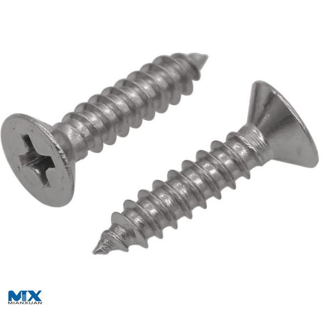 Stainless Steel Cross Recessed Countersunk Head Tapping Screws