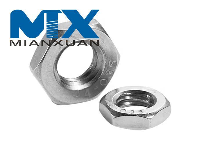 Stainless Steel A2 A4 DIN439 Hex Jam Thin Nut