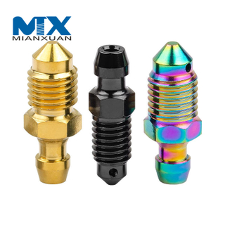 Corrosion Resistant Titanium Caliper Bleed Nipple Screw M7 M8 M10 for Motorcycle