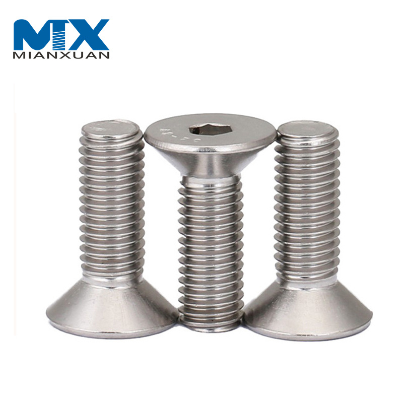 M8 High Quantity Stainless Steel 304 Hexagon Socket Countersunk Head Screws DIN7991