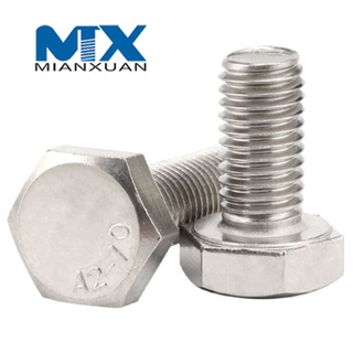 Carbon Steel Galvanized Gr4.8 Fasteners DIN933 DIN 931 DIN 601 Titanium Hexagon Head Cap Screw Nuts and Hex Bolts