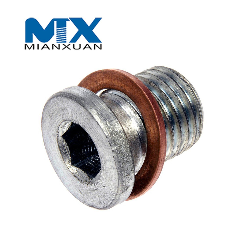 High Tensile Strength Black Hexagon Socket Male Screw Oil Drain Plug