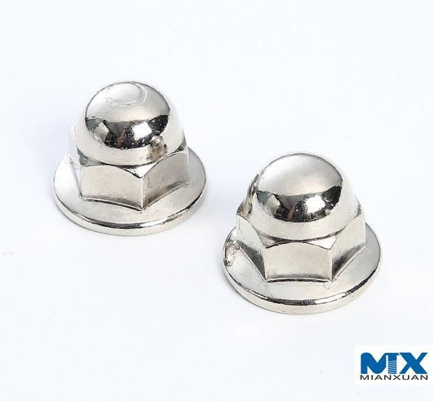 Stainless Steel Hex Flange Nuts with Welded Dome Head