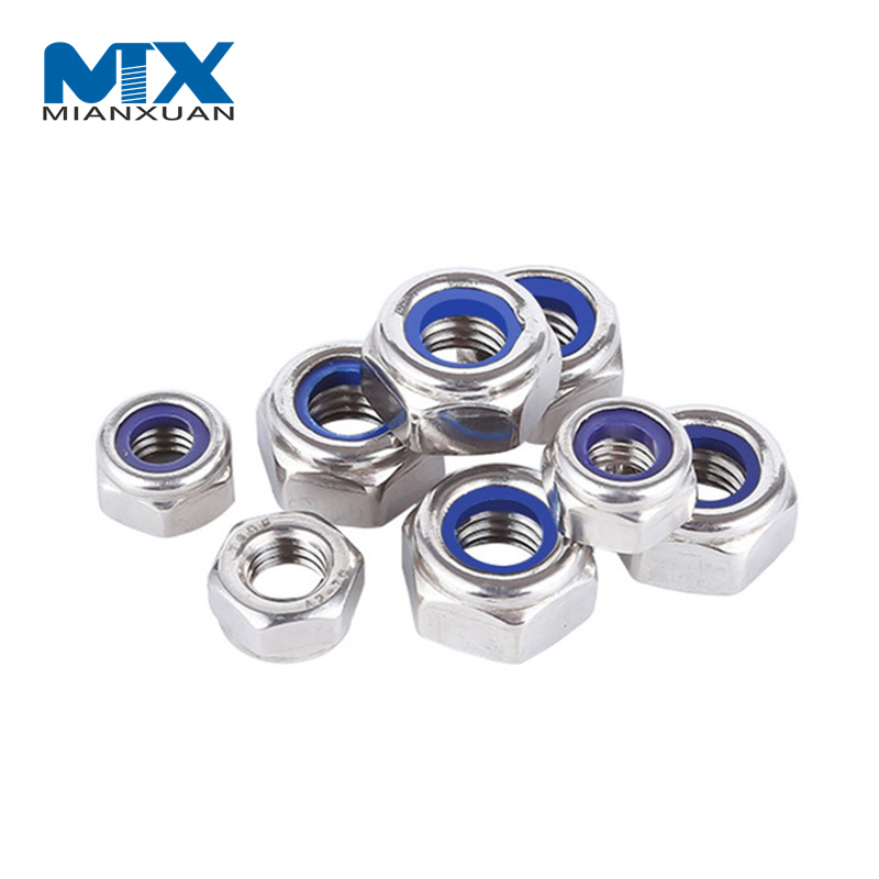 A2 DIN985 Nylon Lock Nuts Inserted Self Locking Hex Nuts