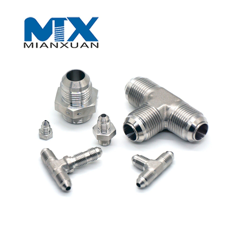 Male Hydraulic Hose Connector with Fastener for Assembly