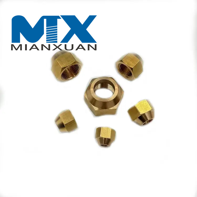 High Quality Metric Brass Flare Fitting Nut Air Conditioner Flare Nut