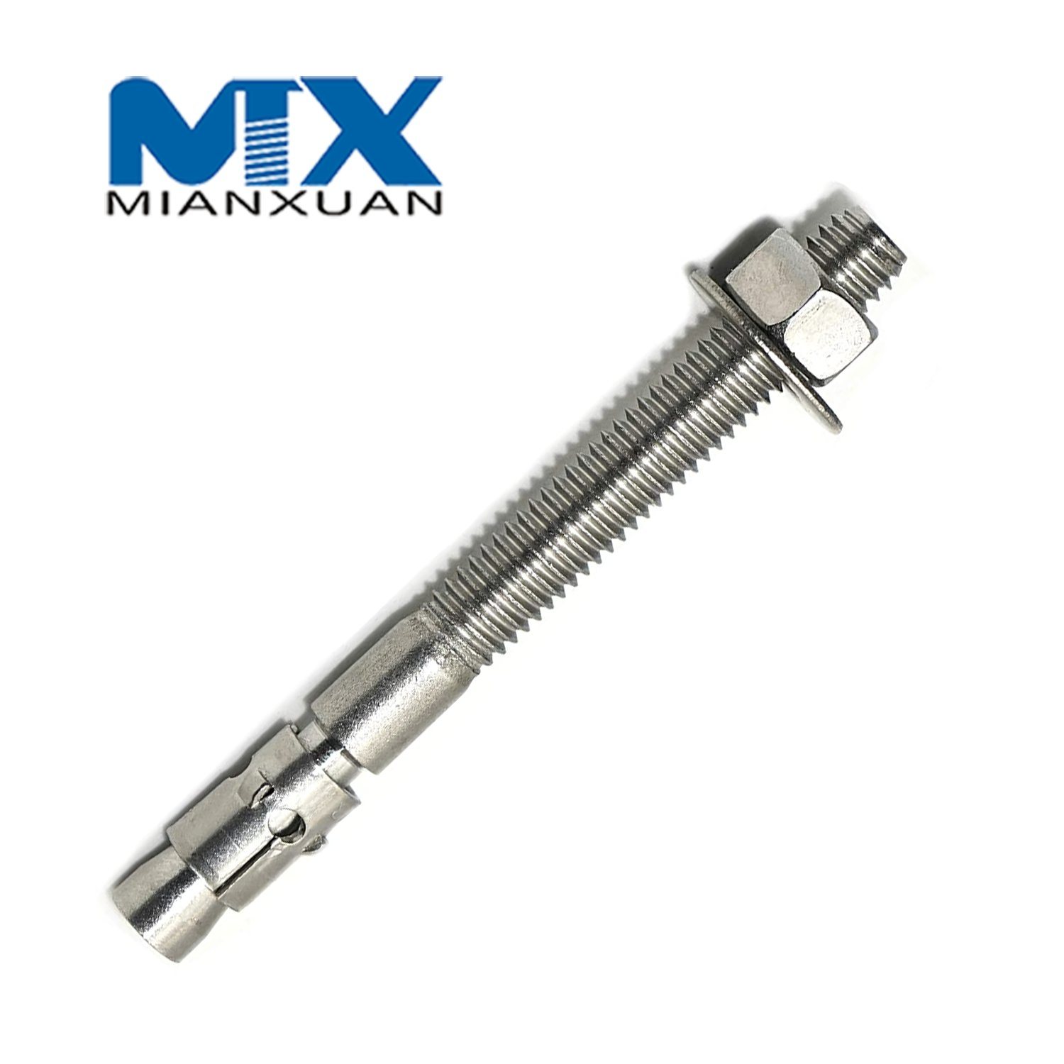 Stainless Steel Expansion Bolt for Carriage Hex U Through Wedge Anchor Fastener