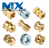 Hex Round Thread Knurled Brass Insert Nut