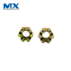 DIN937 Type a Hex Thin Slotted Nut Castle Nut M12 Yellow Zinc Plated Hexagonal Slotted Nuts