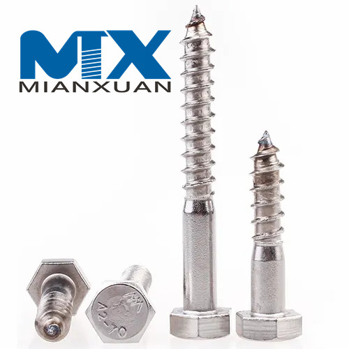 Hexagon Head Wood Screw Stainless Steel Self Tapping