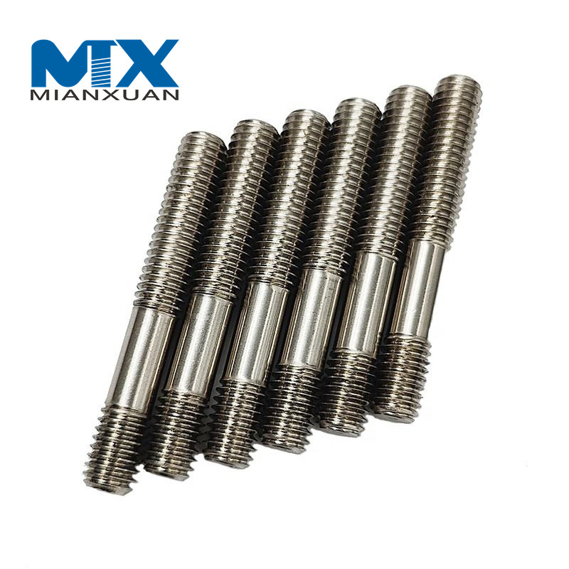 Stainless Steel 304 A2 Right Left Hand Steel Double End Acme Metric Thread Studs M16 DIN938 DIN939