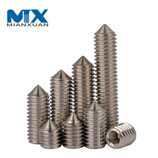 M12*20mm High Quantity Hexagon Socket Set Screws with Cone Point DIN914