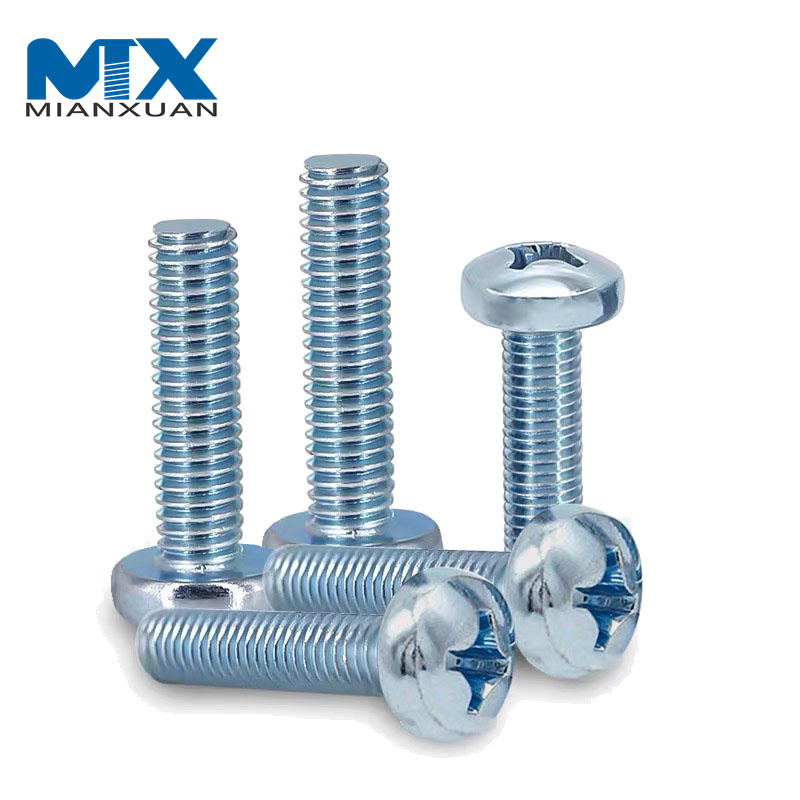 DIN7985 Cross Recessed Pan Head Screws Round Head Tapping Screws