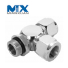 Stainless Steel Compression Connector Straight Union Tube Fittings with Double Ferrule Set