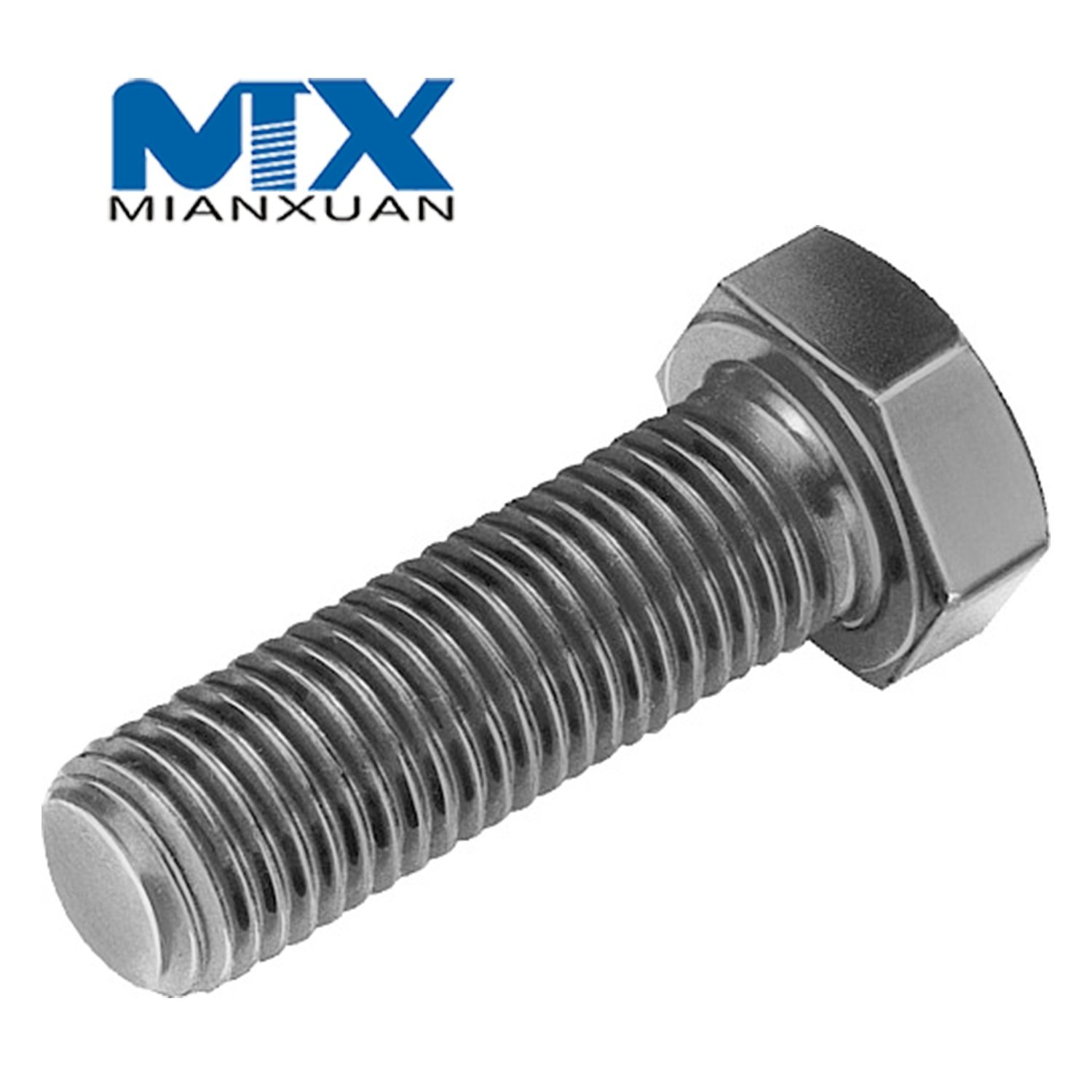 Fastener Blue White Zinc Plated Building Material Hex Head Bolts DIN933 DIN931 ANSI/ASME B18.2.1