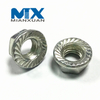 Stainless Steel Blue Zinc Plated DIN6923 Hex Serrated Flange Nuts