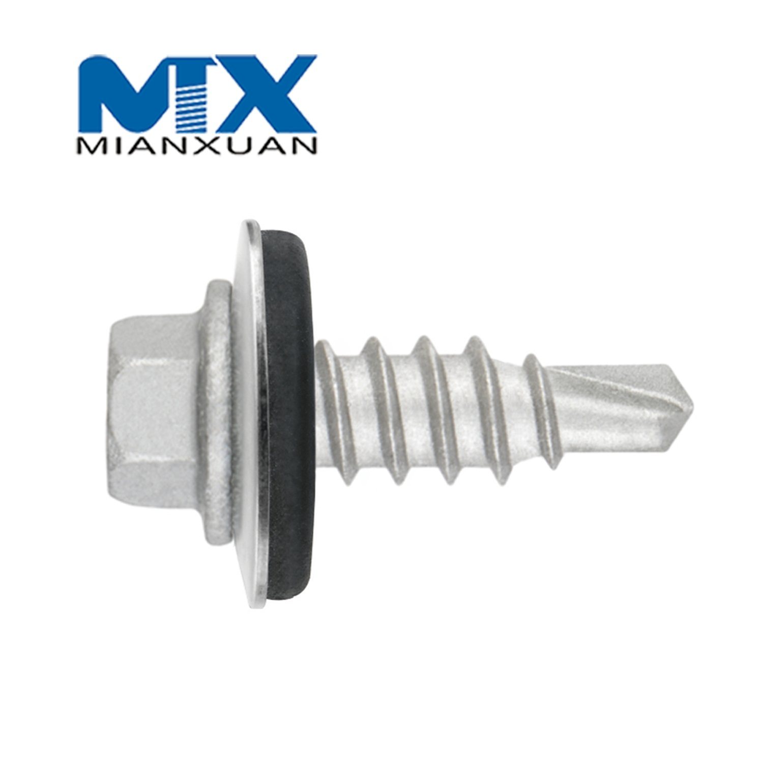 Bi-Metal Self Drilling Screws Hex (SS304+CS) Hardened, EPDM Washer