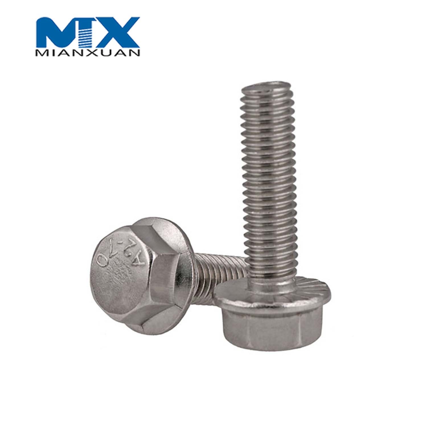 DIN6921 Hex Head Bolt Knurled No-Knurled Stainless Steel
