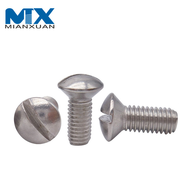 China Factory Wholesale Stainless Steel A2 A4 Slotted Raised Csk Head Screw with Purple Glue DIN964