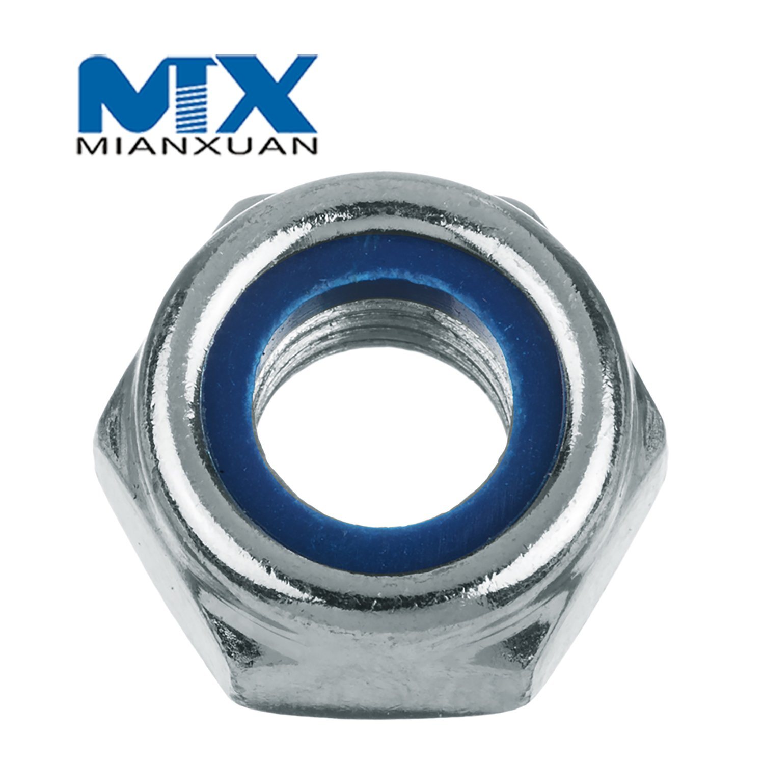 DIN985 Hex Nylon Insert Nut Self Lock Nut DIN 985 Carbon Steel 4.8 8.8 10.9 12.9 M12 M14 M16 M20 HDG Hot DIP Galvanized