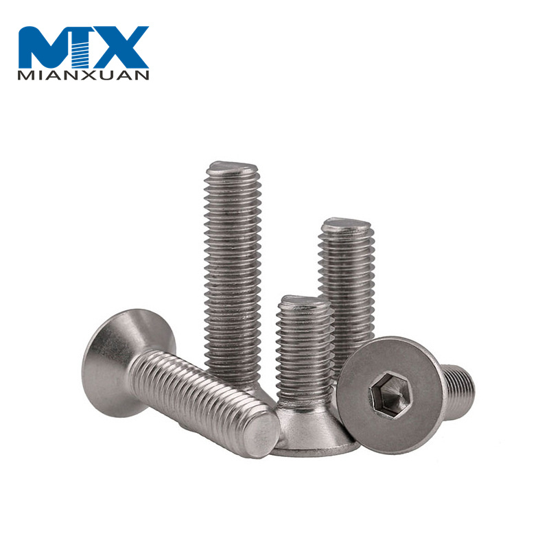 M8 High Quantity Stainless Steel 304 Hexagon Socket Countersunk Head Screws DIN7991